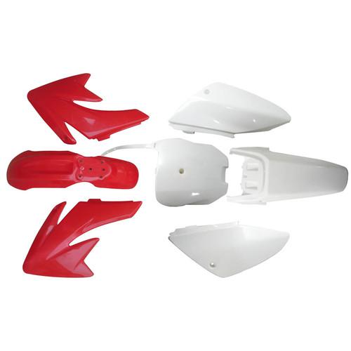 Motorcycle dirt bike body plastic fender for honda 70 crf70 crf xr70 3+4 red+whi