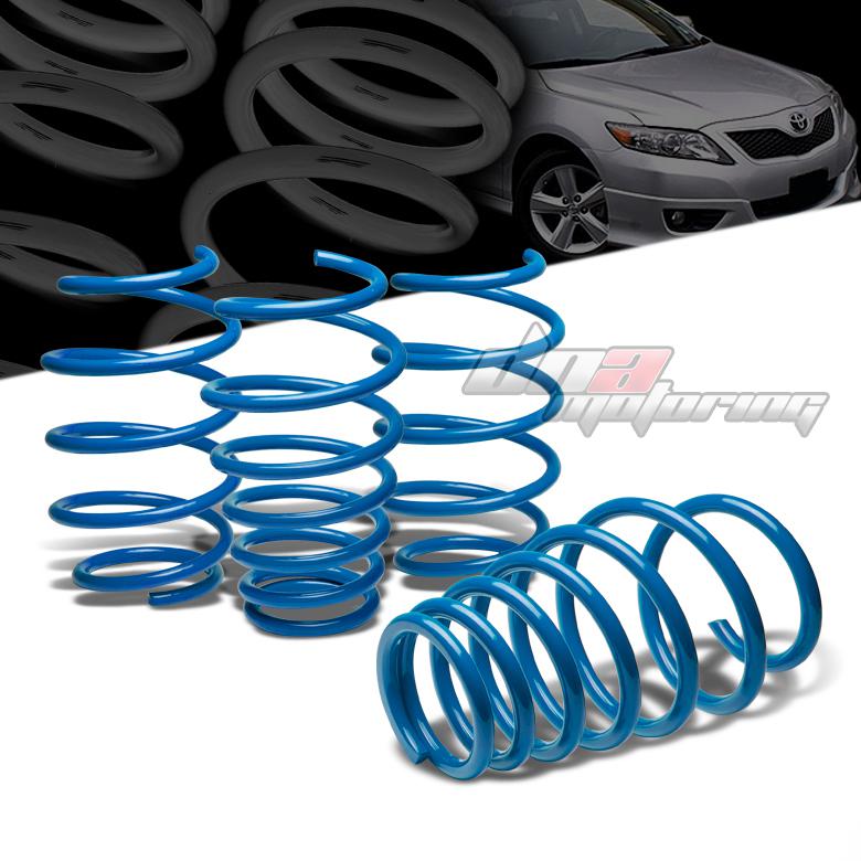 07-11 camry xv40 blue 1.3" drop racing suspension lowering springs f285/r235lb