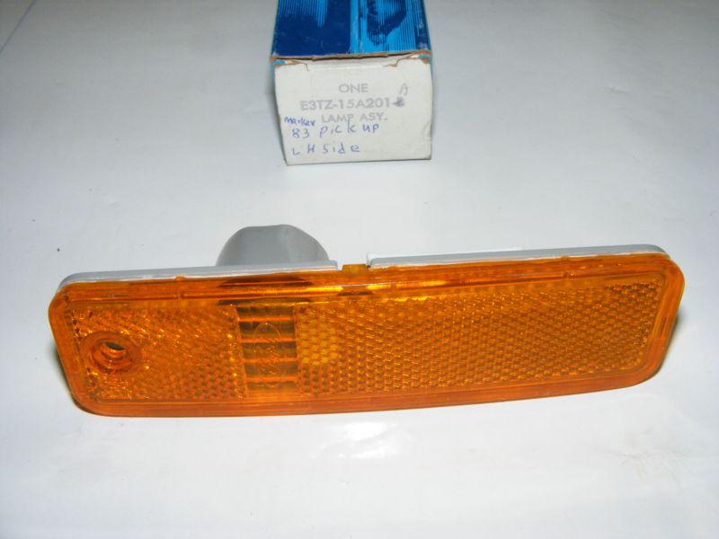 1983 ford pickup side marker lamp assy lens lh nos new old stock e3tz-15a201-a