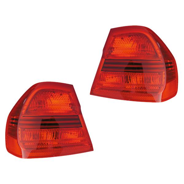 06-08 bmw 3 series sedan outer driver + passenger tail light lamp unit - 1 pair