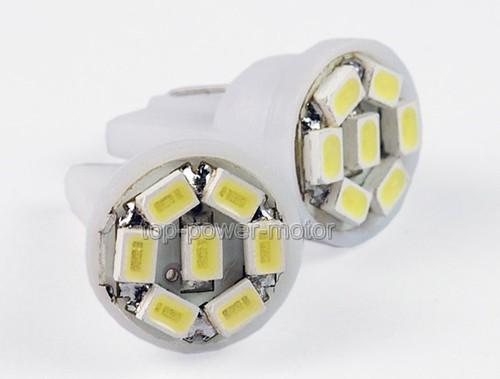 2x car white led lights lamp t10 w5w 168 194 7 smd wedge side light bulbs 013-2