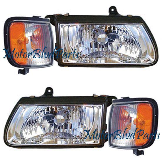 00-02 rodeo headlight headlamp+corner lights right+left