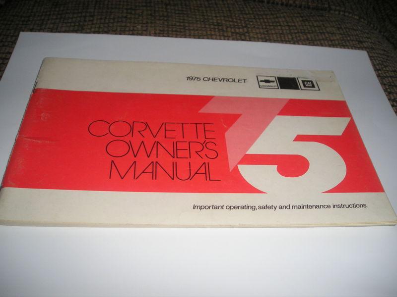 1975 original corvette owners manual with full corvette news card