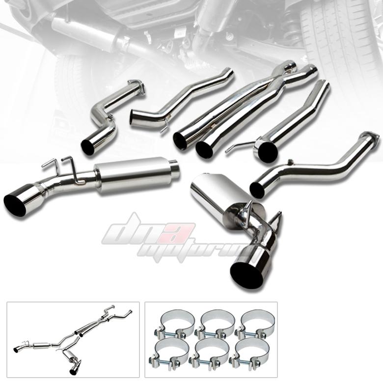 10-12 chevy camaro 6.2l v8 dual 4" muffler tips cat back catback exhaust system