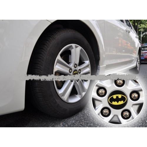 Tyre wheel center hub cap emblem badge sticker batman reflective light 