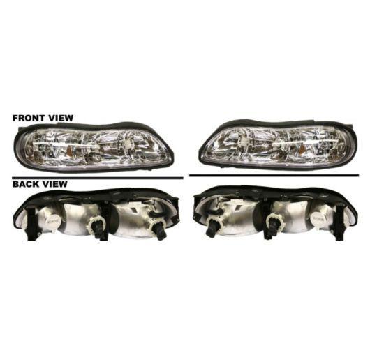 New pair set headlight headlamp dot chevy malibu & classic oldsmobile cutlass