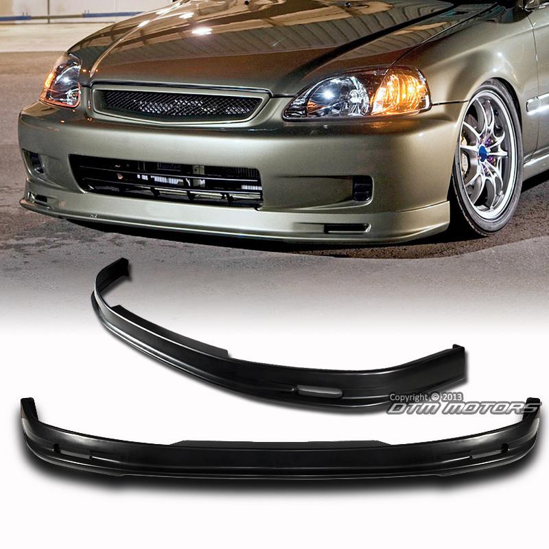 1999-2000 honda civic 2/3/4 door polyurethane mug style front bumper lip wing