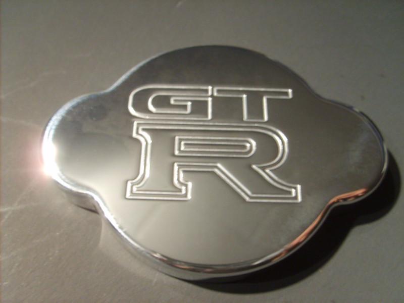 Polished billet nissan gt-r logo radiator cap cover gtr skyline nismo r32 r35