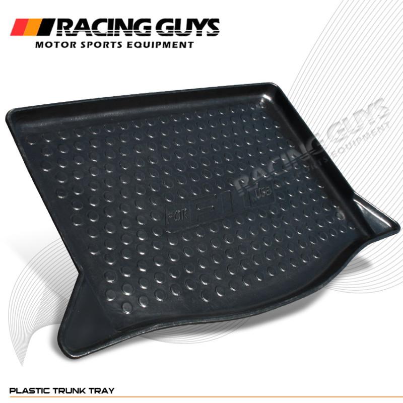 Black plastic trunk mat rear cargo sport tray liner all weather waterproof set