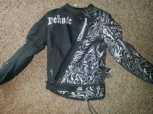 Teknic leather jacket rare biker motorcycle msrp $300 mint*