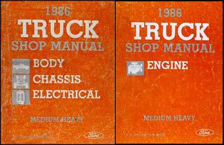 1986 ford truck shop manual set f600 f700 f800 f8000 ft800 ft900 c600-ct8000