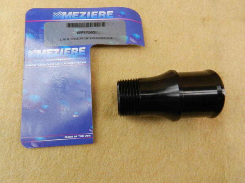 Meziere water pump wp1150s fitting 1" npt male to 1 1/2" hose aluminum black