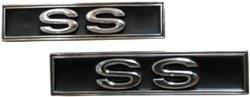 70 71 72 chevelle & el camino ss door panel emblems 1 pair