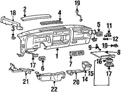 Gmc 12450028 genuine oem factory original compartment lamp