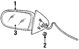 Gmc 15808570 genuine oem factory original mirror assy