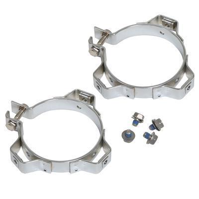 (2) walker 35884 exhaust clamps heat shield steel chrome 4.000" diameter pair