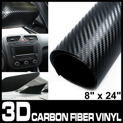 8" x 24" 20cm x 60cm 3d texture carbon fiber wrap vinyl decal sheet sticker 