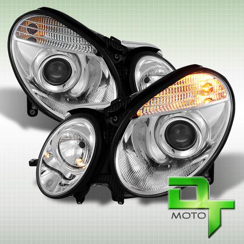 07-09 mercedes w211 e-class clear projector headlights lights lamps left+right