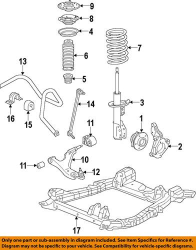 Gm oem 22872084 front strut assembly