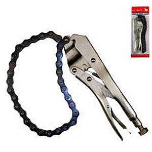 Locking chain clamp 8-1/2" locking wrench with 19" chain automotive hand tool hd