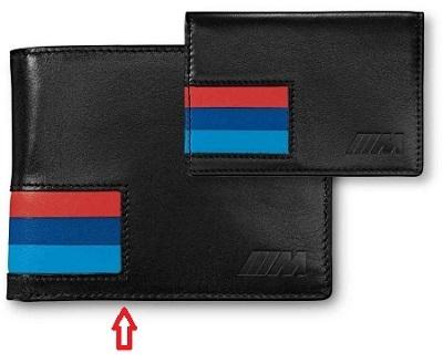 Bmw genuine logo oem factory m performance wallet / black/anthracite black black