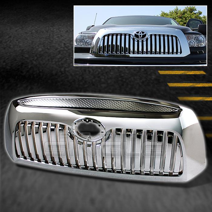 07-09 toyota tundra pickup verticle style front hood sport chrome grille grill