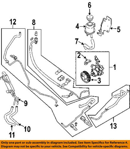 Nissan oem 497217s001 pump & hoses-steering-return line assembly