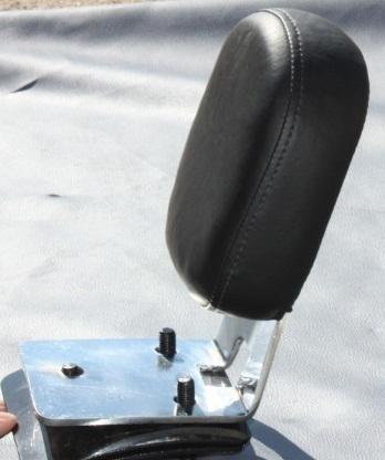 Backrest for harley davidson softail deuce backrest with pad and mounting plate