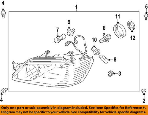 Mitsubishi oem mr971777 headlight-headlamp assembly