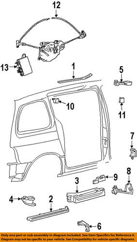 Ford oem xf2z1626801aa side loading door-upper hinge