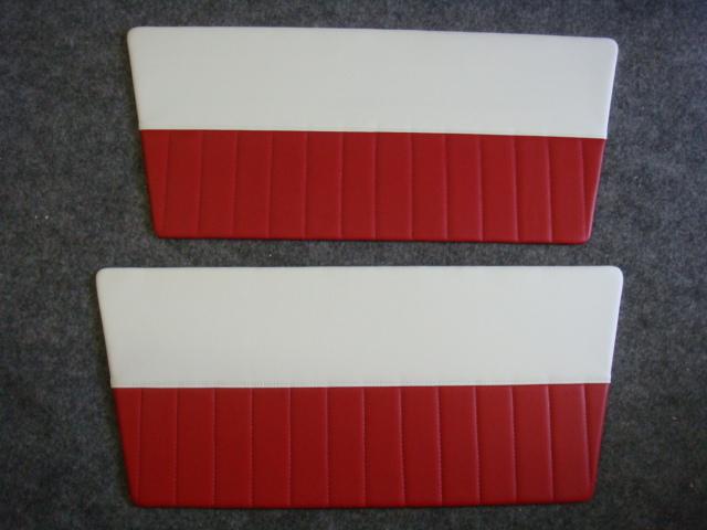 Early bronco custom door panels 1968-1977 pleated red white