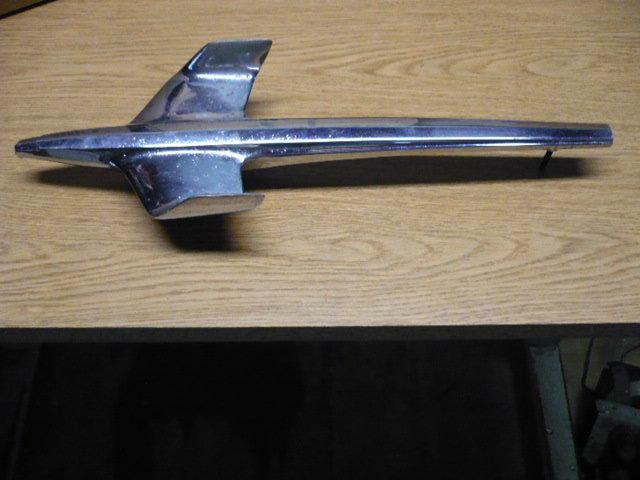 Vintage 1954 chevrolet belair chrome hood ornament good mounting stud & hole