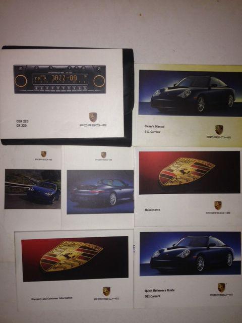 2002 porsche 911 carrera owner's manual with case