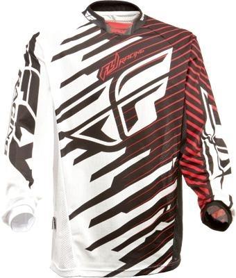 Fly racing kinetic shock mens mesh jersey black/red xxl 2xl 367-3202x