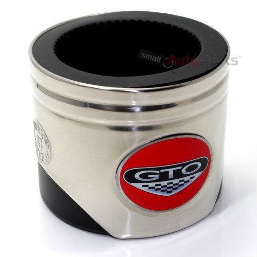 New - pontiac gto logo piston shaped soda cup mug can cooler holder koozie