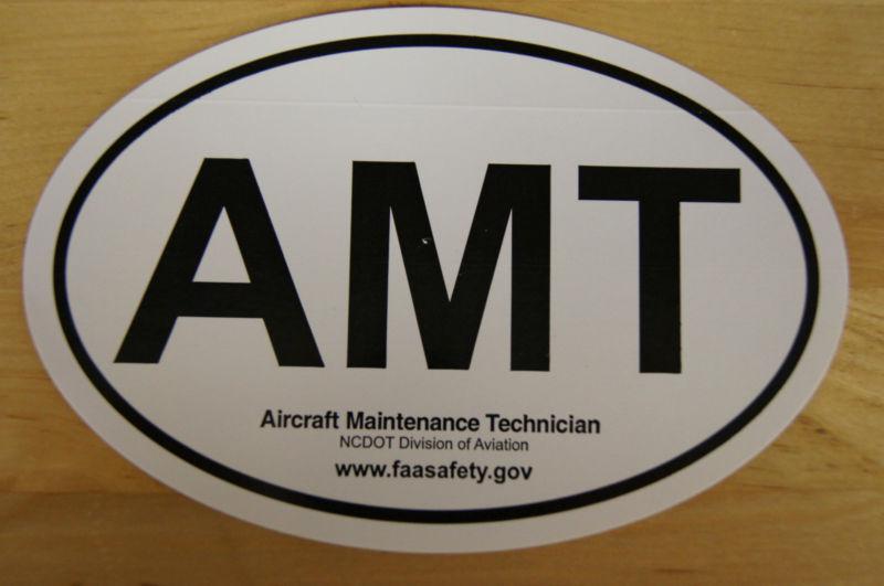 Amt aircraft maintenance tech. bumper / window sticker.  cessna, learjet, beech