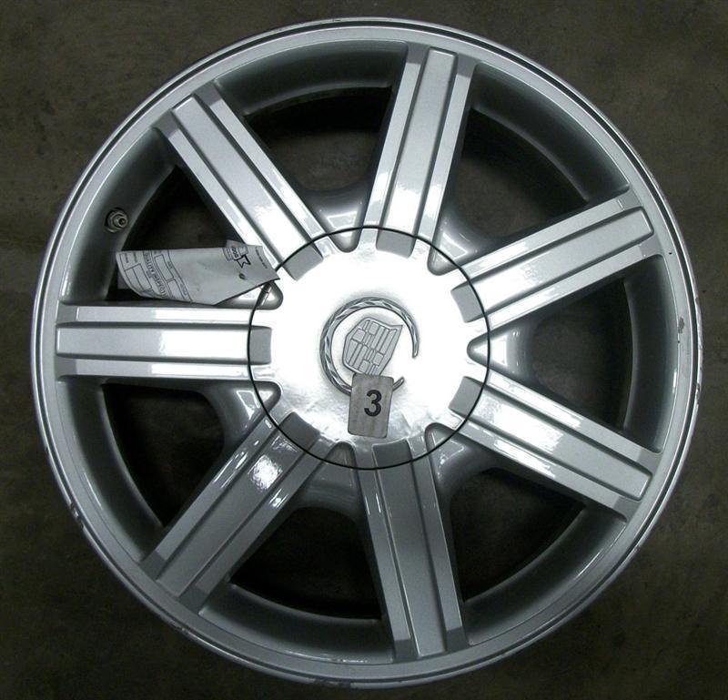 Wheel 04 cadillac srx 17x7-1/2 7 spoke silver finish opt n93 1025675