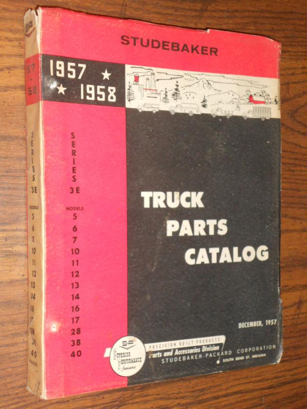 1957-1958 studebaker truck parts catalog original chassi & body parts.book