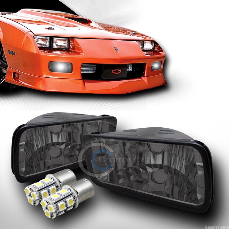 Depo smoke lens signal bumper light lamp+13 smd led bulbs 85-92 chevy camaro z28