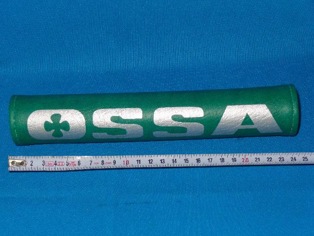 Ossa motorcycle handlebar protector, green.