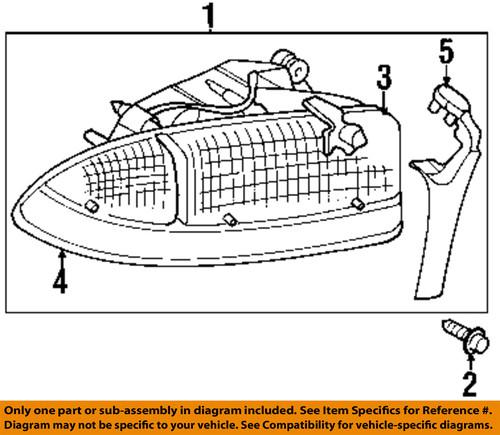 Dodge oem 4882725 headlamp-welt