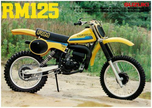 Suzuki brochure rm125 rm125t 1980 vmx sales catalog catalogue repro