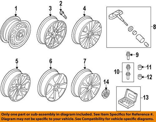 Volkswagen oem 3c8601025k88z wheel-wheel, alloy