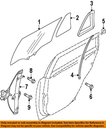 Subaru oem 62284aj00b glass-rear door-weatherstrip