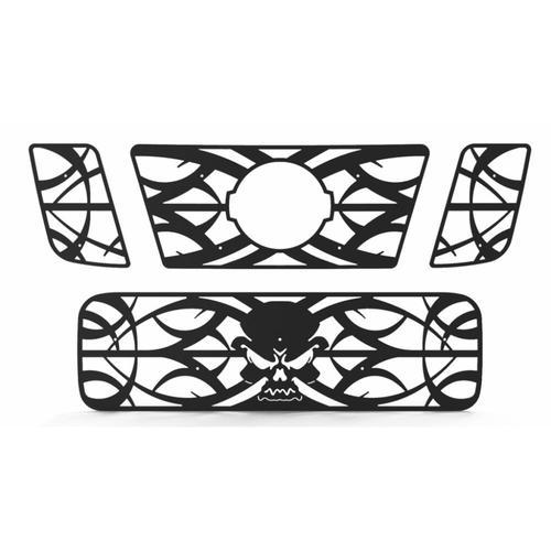 Nissan titan 08-12 tribal black powdercoat grill insert trim cover