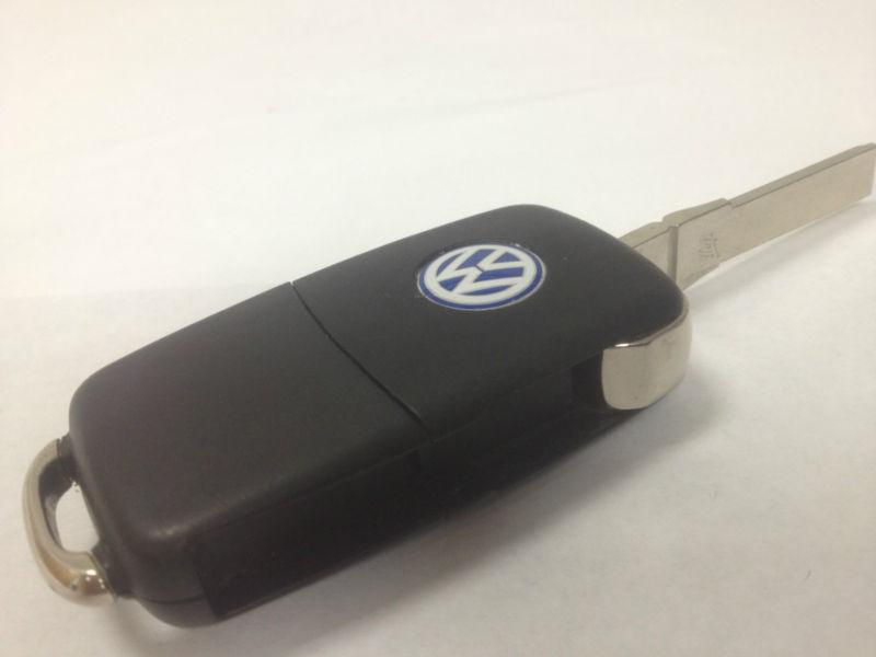 Vw remote volkswagen uncut flip keys remotes keyless entry fobs transmitter h 