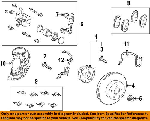 Toyota oem 0446542200 brake pad or shoe, front