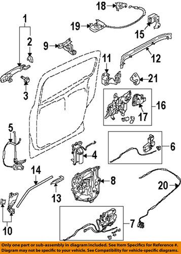 Mazda oem c235739l0e lock & hardware-rear door-lock