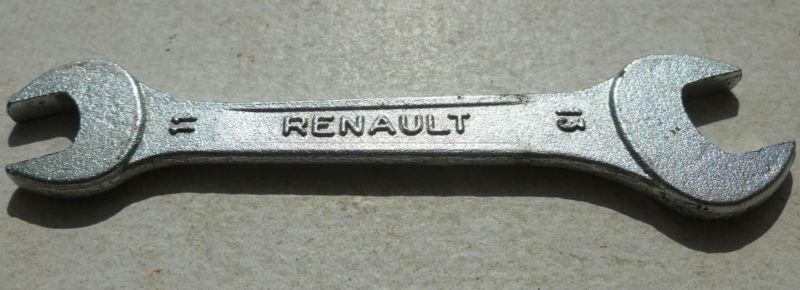 Renault automotive tool kit open end wrench 11 & 13mm made in france vintage car