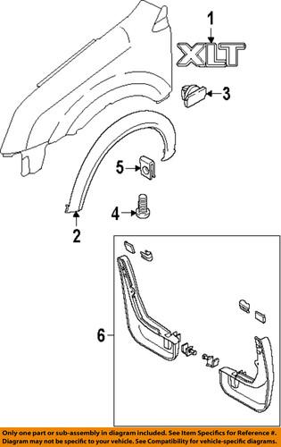 Ford oem 7t1z58278l00aa fender-wheel opening molding